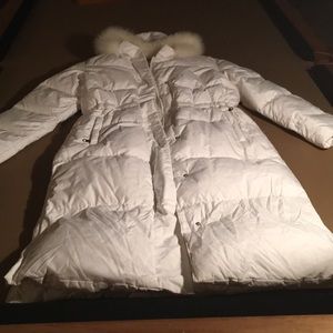 Womens DKNY Winter White Down Coat
